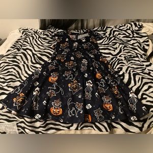 Retro Halloween Print Dress